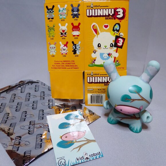 2006 3” KIDROBOT DUNNY SERIES 3 DUNBIRDY DESIGNER ART URBAN VINYL FIGURE - Picture 2 of 10